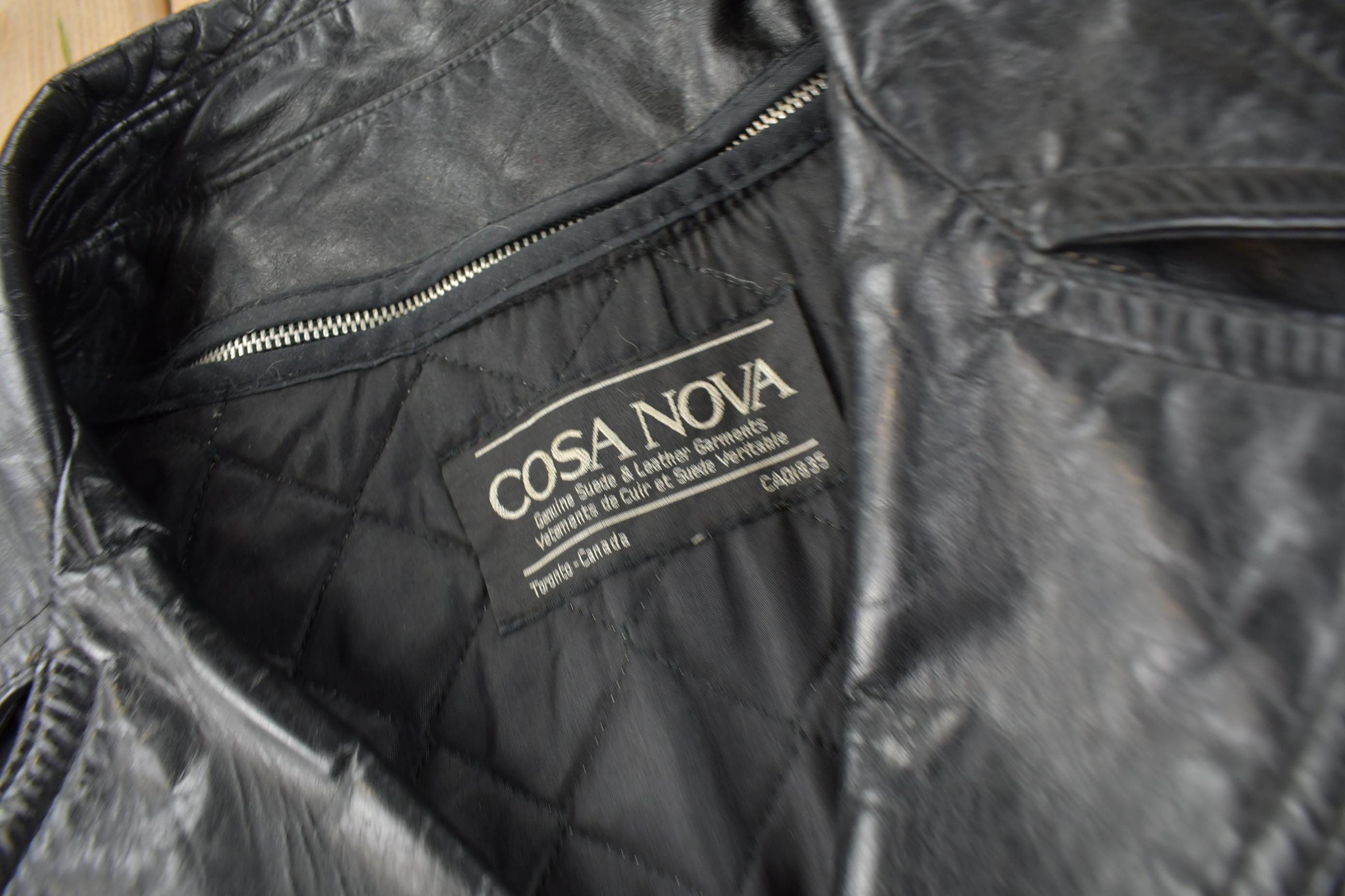 Vintage 1980s Cosa Nova Women's Full Length Leather Trench Coat made In Canada