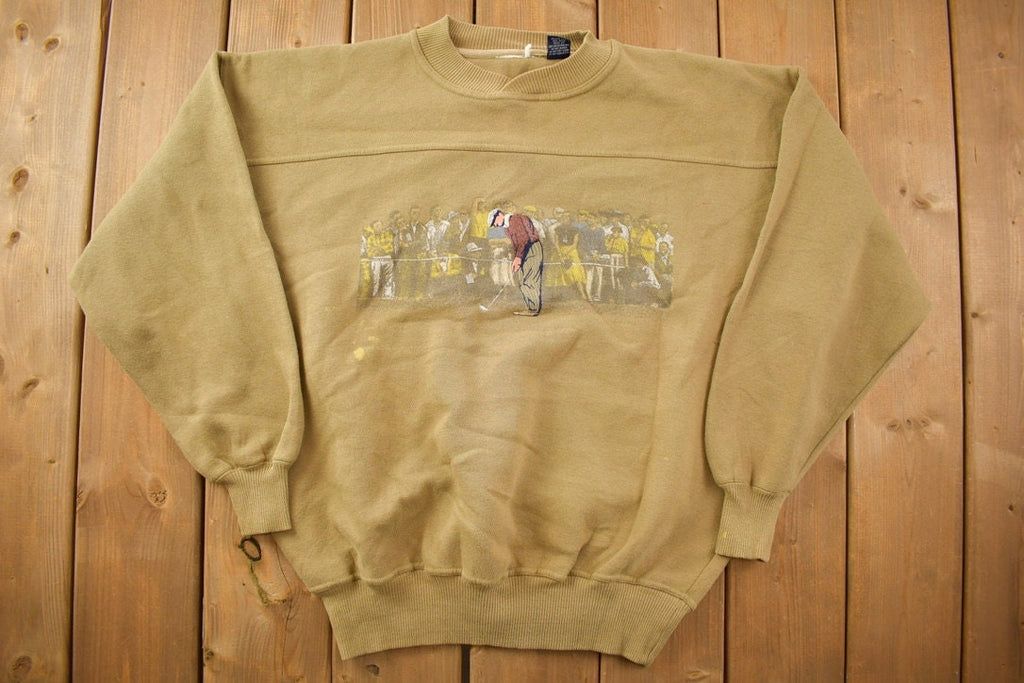 Vintage 1990s Golfer Graphic Crewneck Sweatshirt