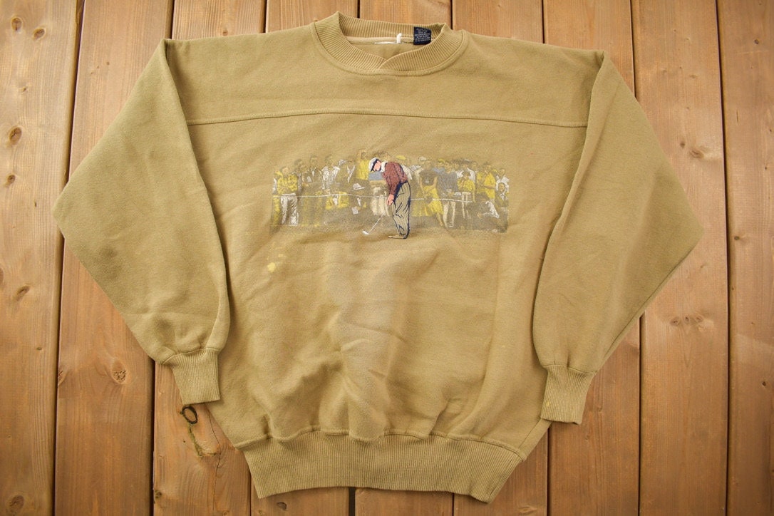 Vintage 1990s Golfer Graphic Crewneck Sweatshirt