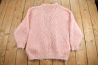Vintage 1980s Hand Knitted Myra Garvey Cardigan Sweater