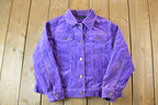 Vintage 1990s Purple Denim Button Up Shirt Jacket