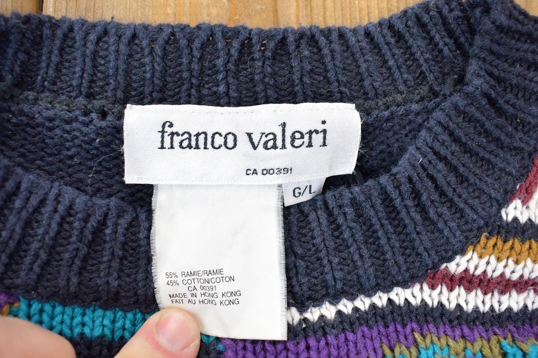 Vintage 1990s Franco Valeri Knit Crewneck Sweater