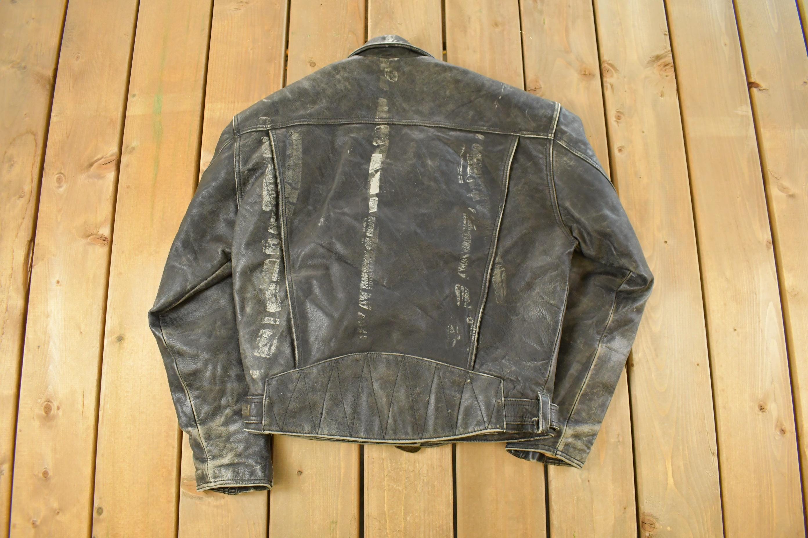 Vintage 1990s Harley Davidson Leather Biker Jacket Men's Small