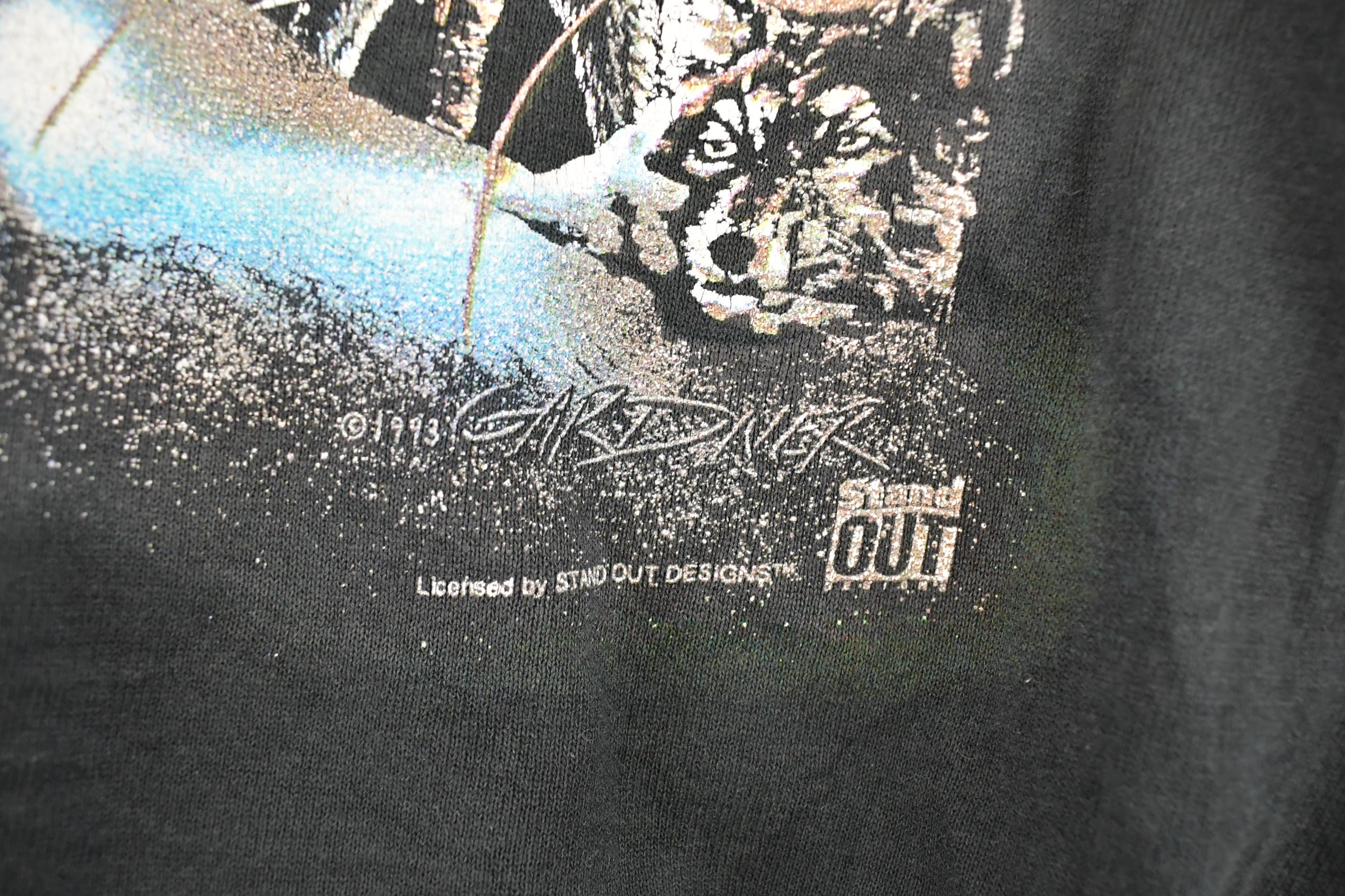 Vintage 1990s Hidden Wolves Outdoorsman Graphic Print Crewneck Sweatshirt Men's L