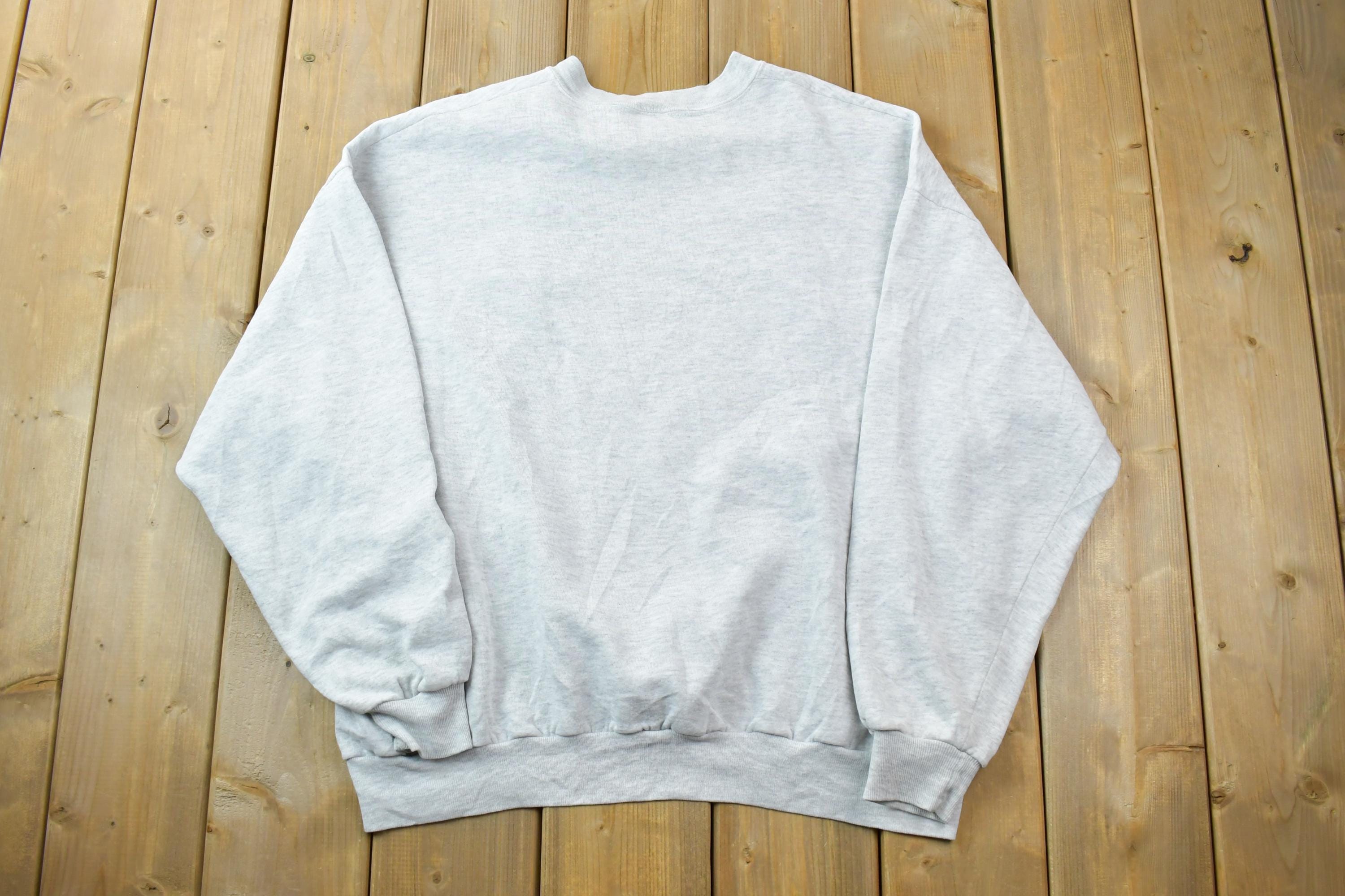 Vintage 1990s Blank Grey Jerzeez Crewneck Sweatshirt