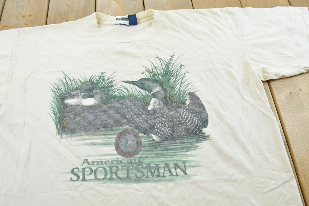 Vintage 1990s American Sportsman Loon T-Shirt Men's 2XL