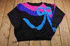 Vintage 1990s Ribbon Graphic Knitted Sweater
