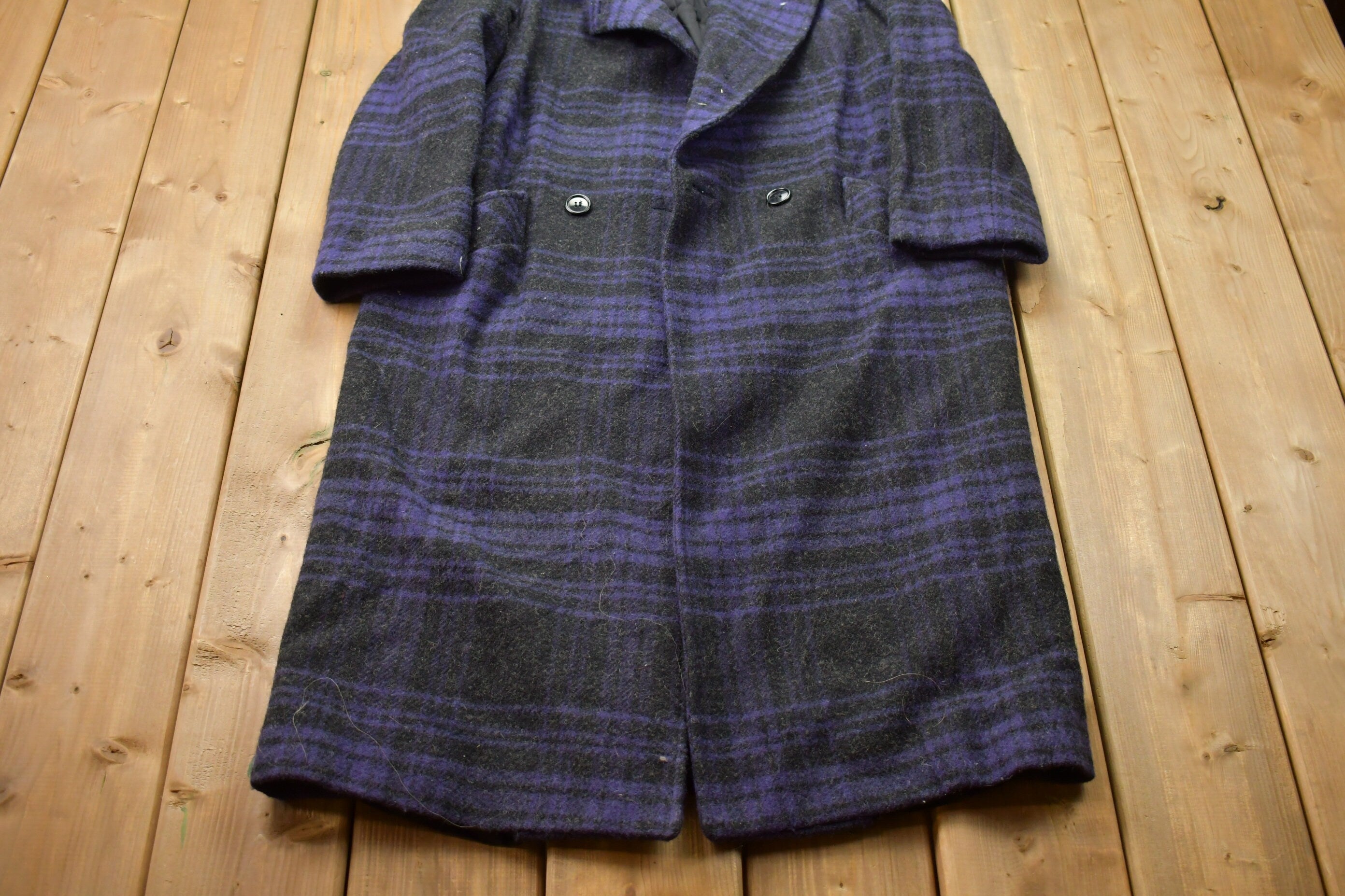 Vintage 1990s 100% Wool Plaid Jacket