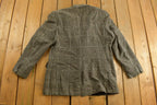 Vintage 1990s Wool Blazer Plaid Jacket