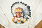Vintage 1980s Native American Graphic Raglan Crewneck
