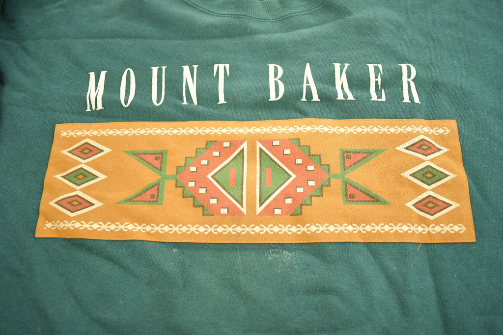 Vintage 1990s Mount Baker Souvenir Travel Crewneck Sweatshirt Made In USA