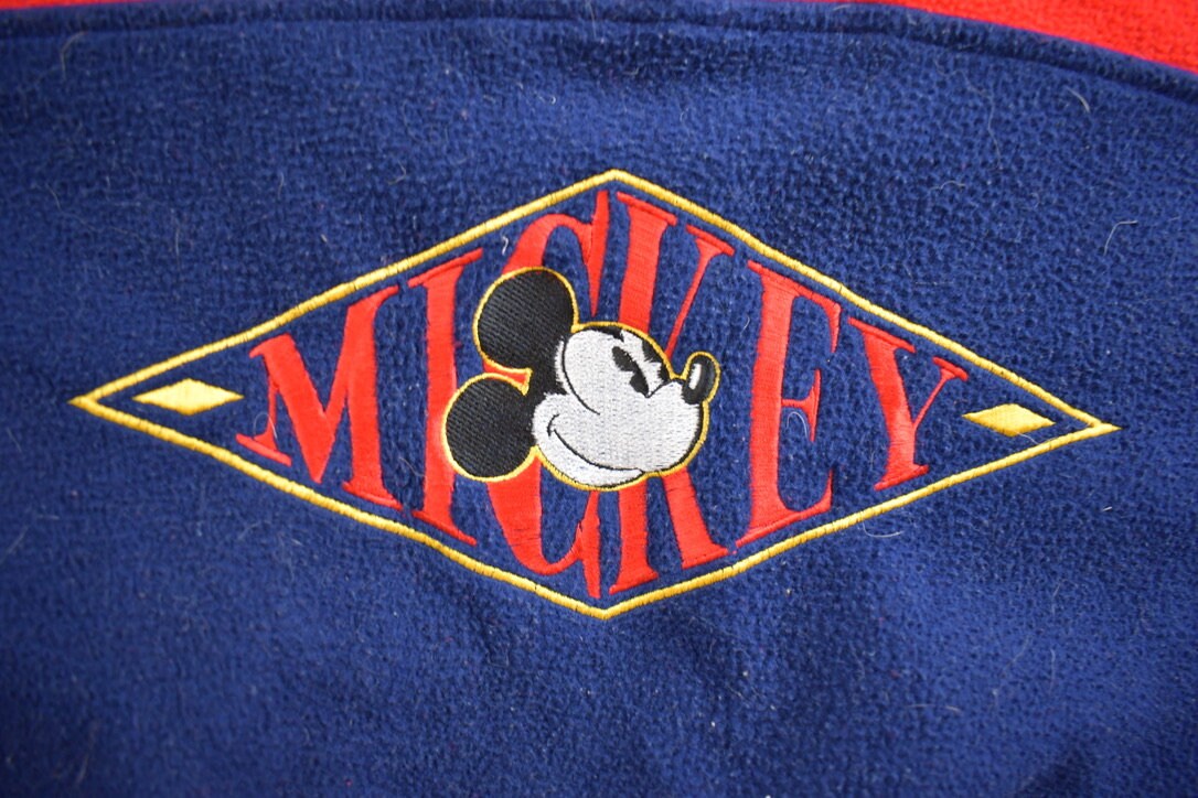 Vintage 1980s Mickey Mouse Embroidered Disney Fleece Sweater