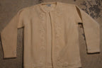 Vintage 1990s 100% Wool Hand Detailed Cable Knit Open Cardigan Sweater