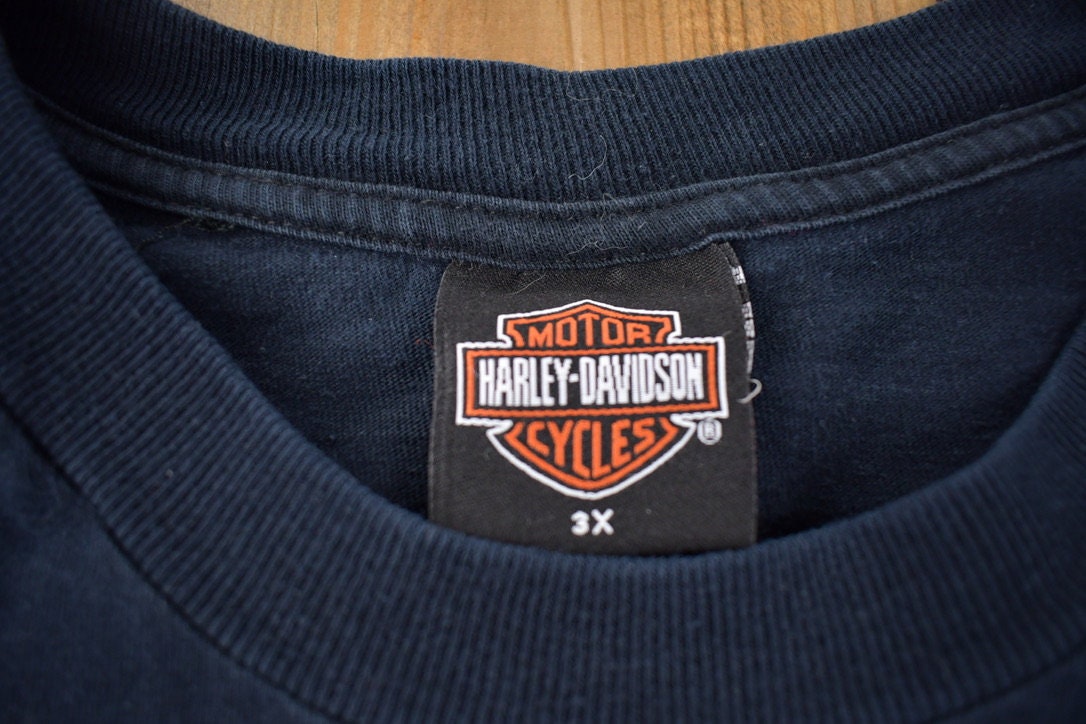 Vintage 2004 Harley Davidson Motorcycles Black Hills Rally Graphic T-Shirt Made In USA Size 3X