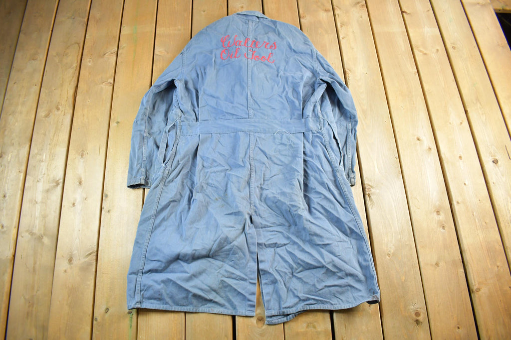 Vintage 1950s 1960s Reynolds Garage Mechanic Shop Coat Light Jacket Men's 44