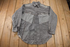 Vintage 1990s Grey Striped Button Up Shirt