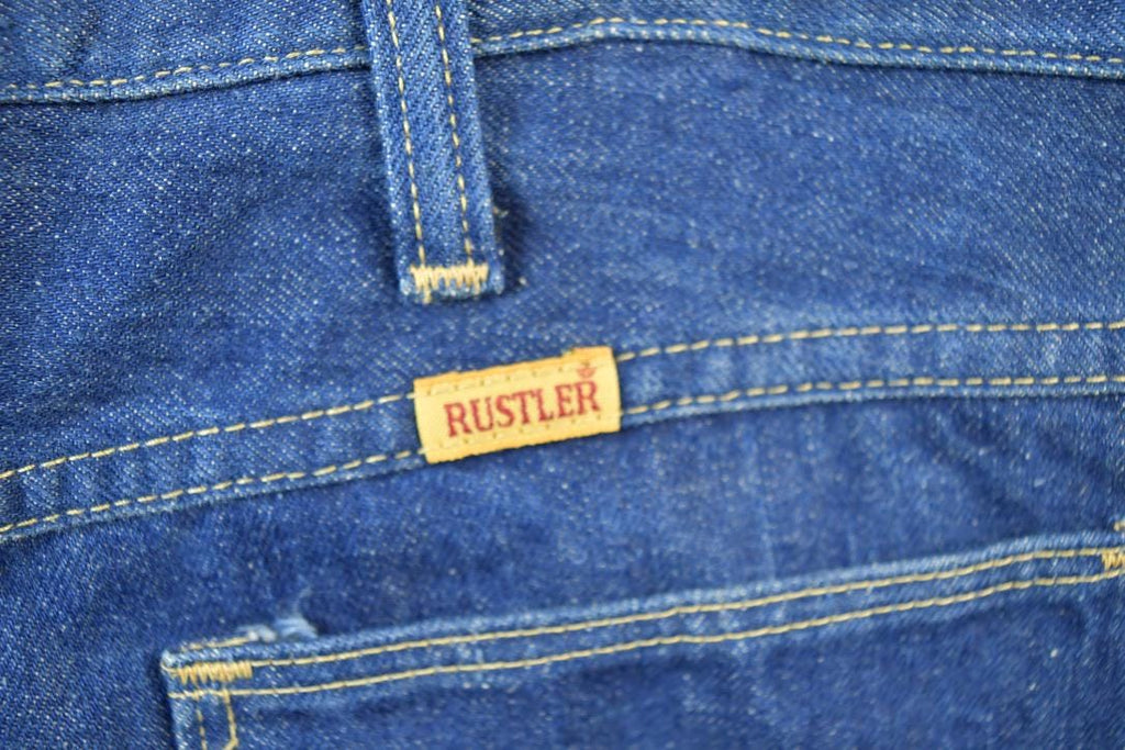 Vintage 1970s Rustler Denim Jeans Size 38 x 32 Made In USA