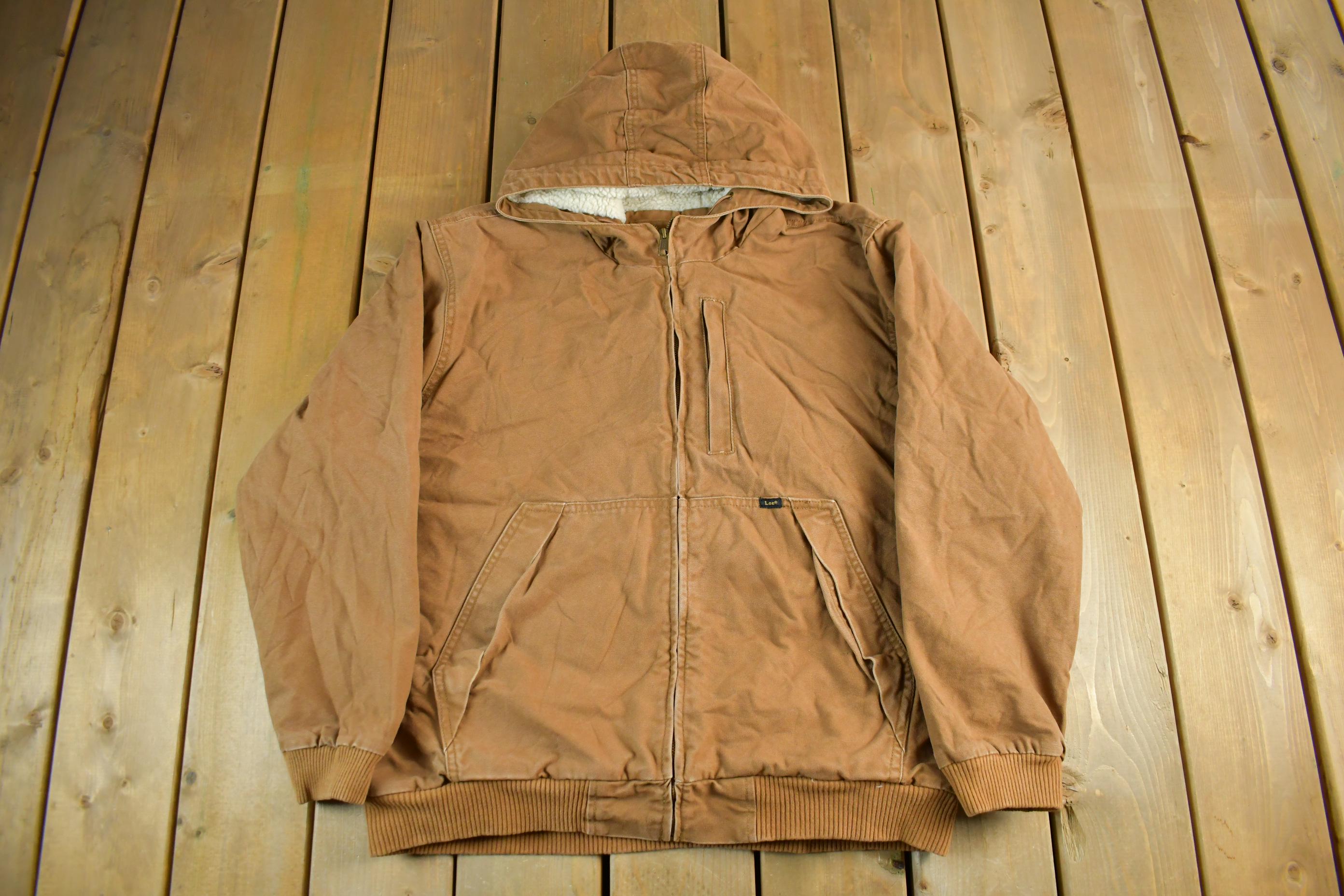 Vintage 2000s Lee Hooded Sherpa Lined Jacket Mens XL