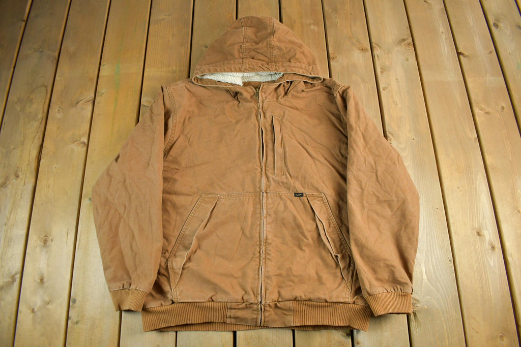 Vintage 2000s Lee Hooded Sherpa Lined Jacket Mens XL