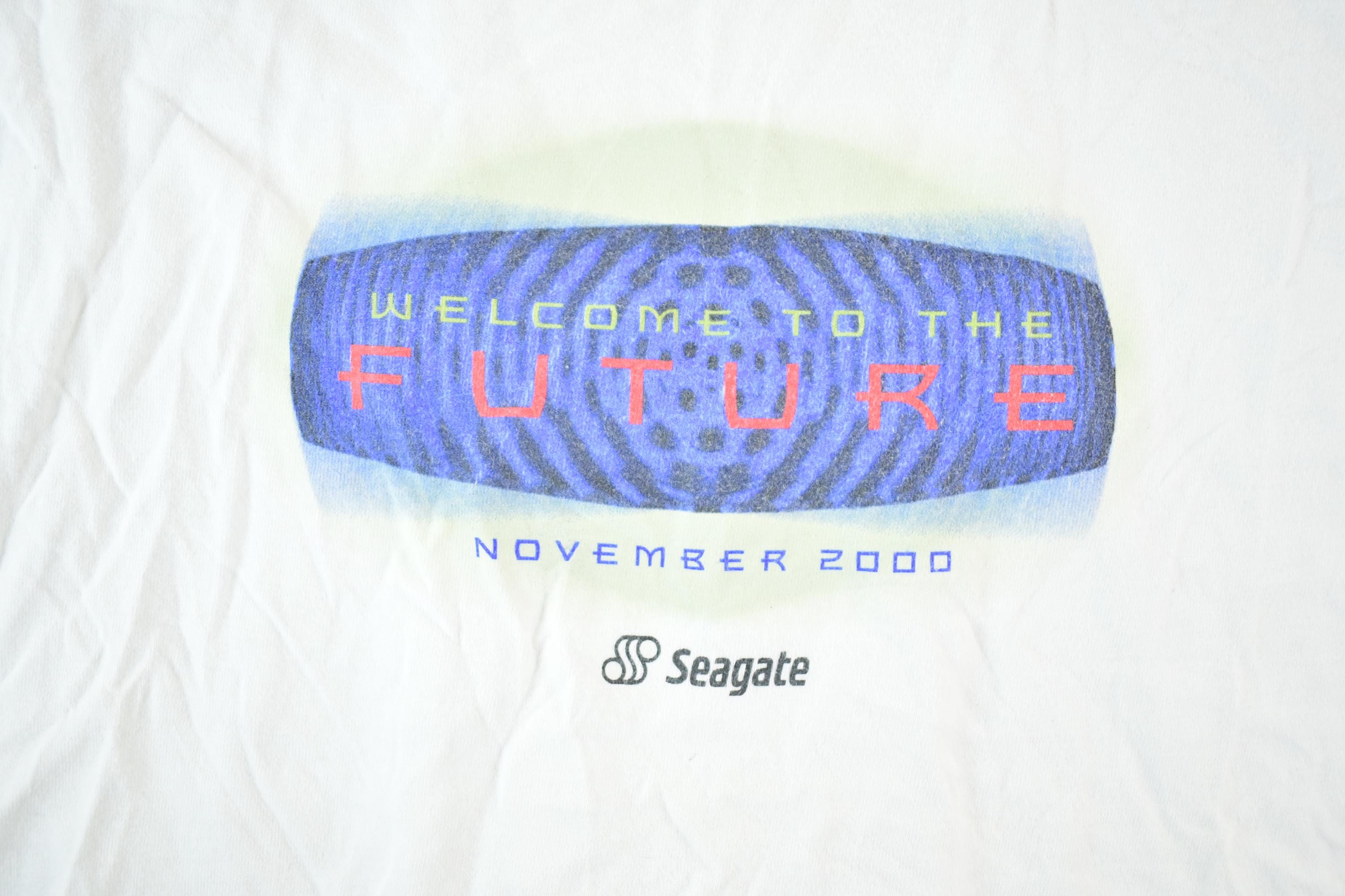 Vintage 2000 Seagate Welcome to The Future Souvenir T-Shirt Mens L
