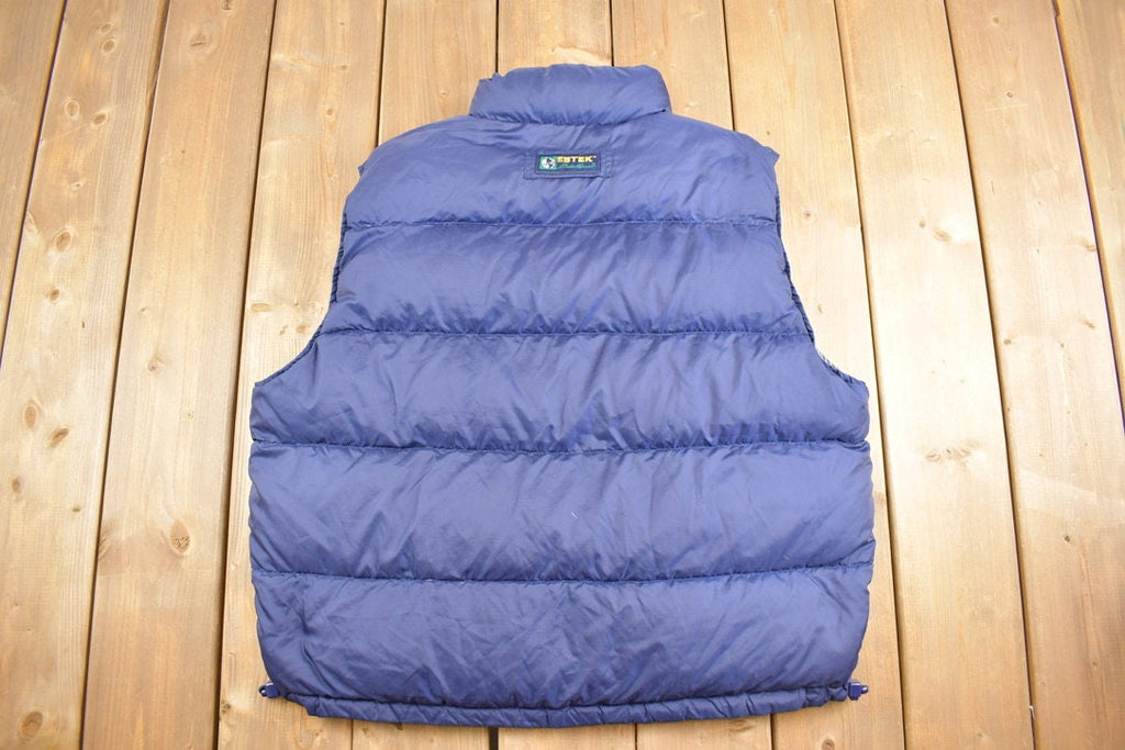 Vintage 1990s Eddie Bauer EBTEK Goose Down Reversible Puffer Vest  90s Vest  Streetwear  Outdoorsman  Hiking  Ski Vest