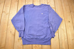 Vintage 1990s Blank Blue Champion Reverse Weave Crewneck