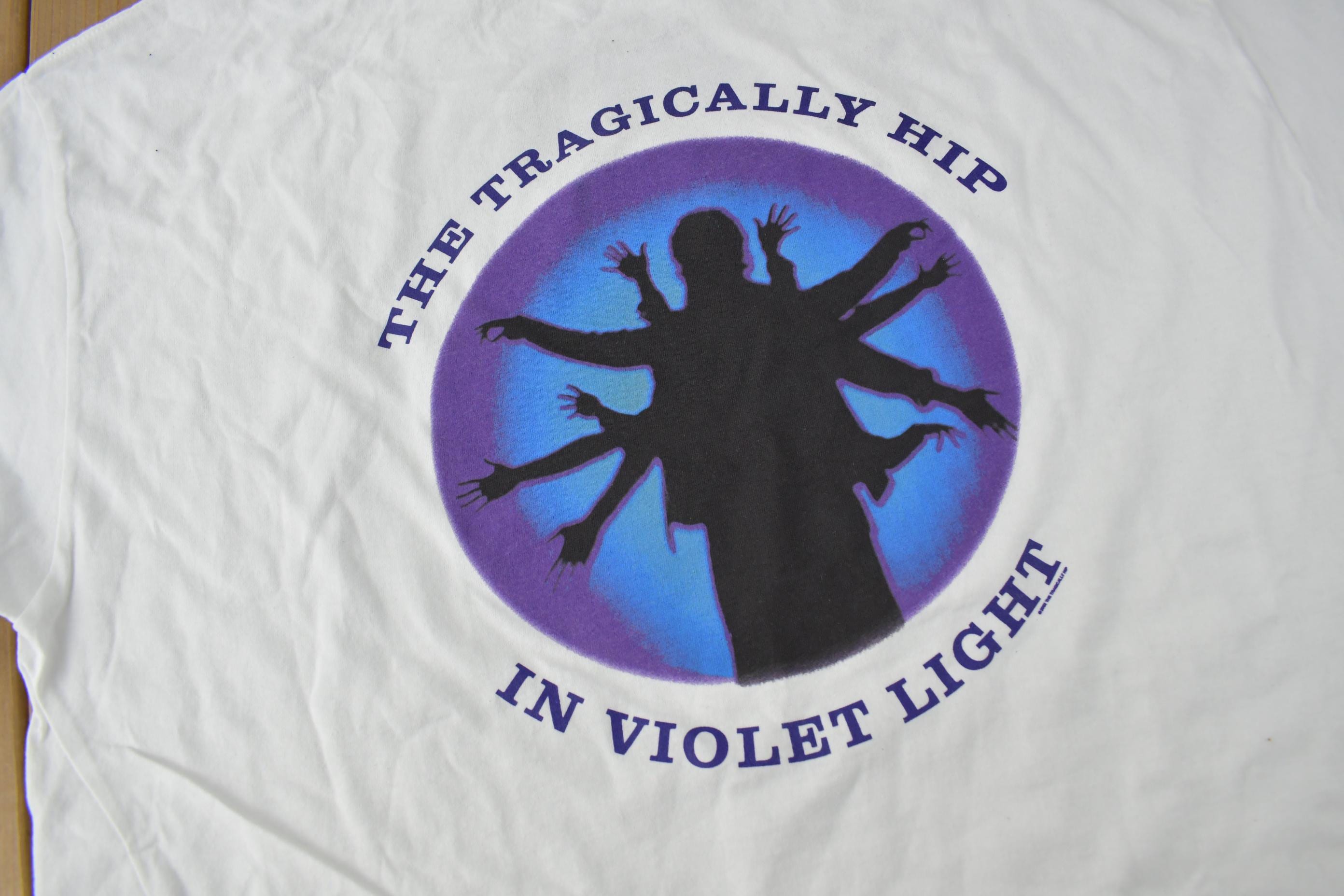 Vintage 2002 Deadstock The Tragically Hip In Violet Light Band Tee Size 2XL