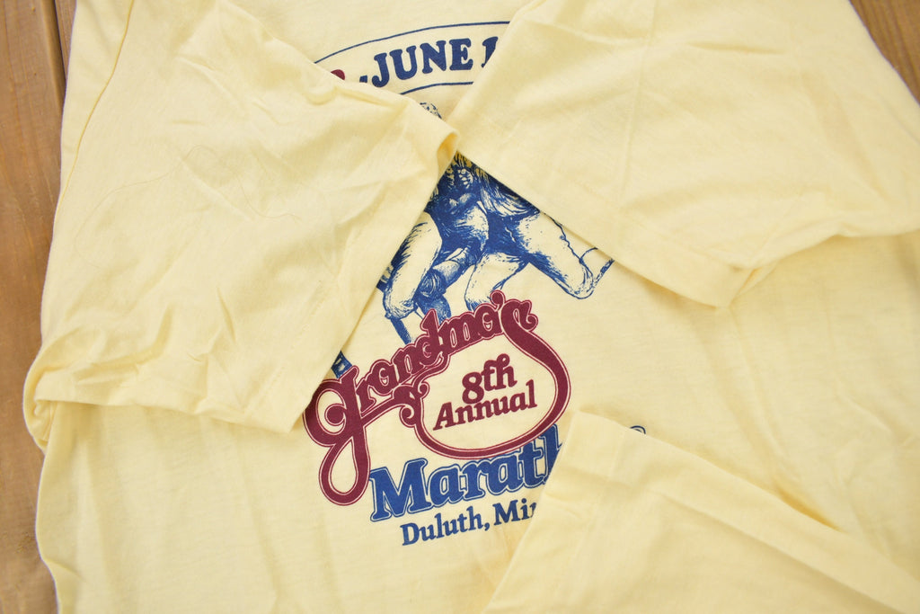 Vintage 1984 Grandmas 8th Annual Marathon Duluth Minnesota Graphic T Shirt