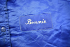 Vintage 1980s Blue Country Satin Windbreaker Jacket