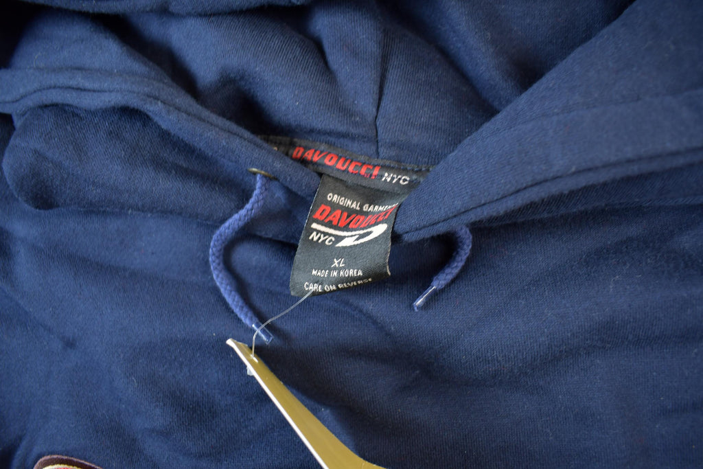Vintage Deadstock Y2K Davoucci Embroidered Hoodie Size XXL