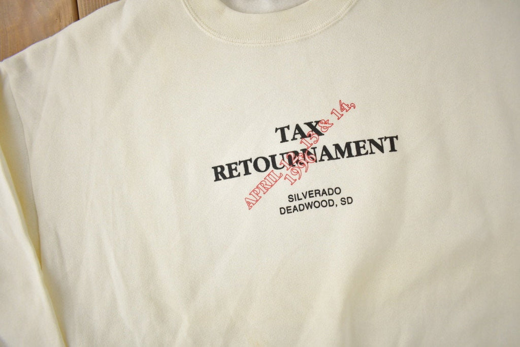 Vintage 1996 Deadstock Tax Retourament Silverado Deadwood SD Crewneck Sweatshirt Made In USA