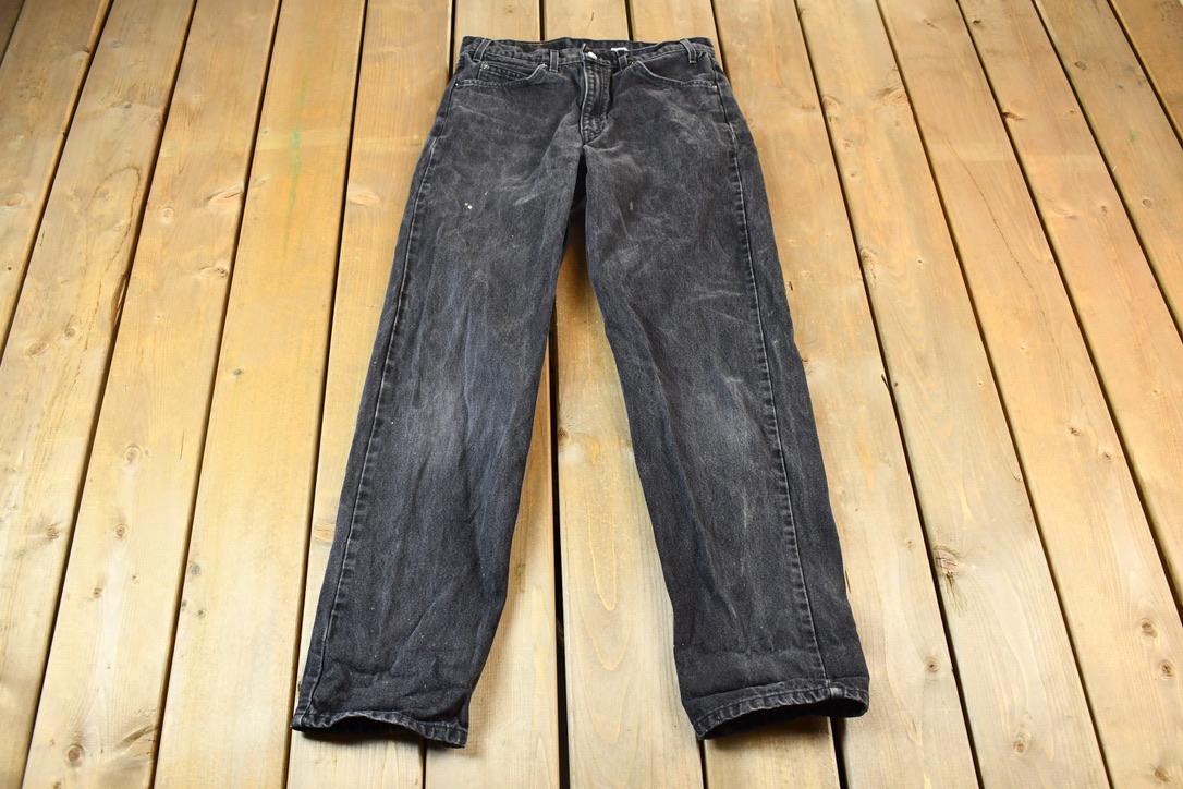 Vintage 1990s Orange Tab Levis 550 Denim Jeans Size 32 x 32