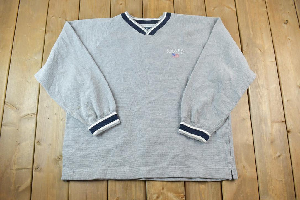 Vintage 1990s Chaps Ralph Lauren Embroidered Logo Crewneck Sweatshirt