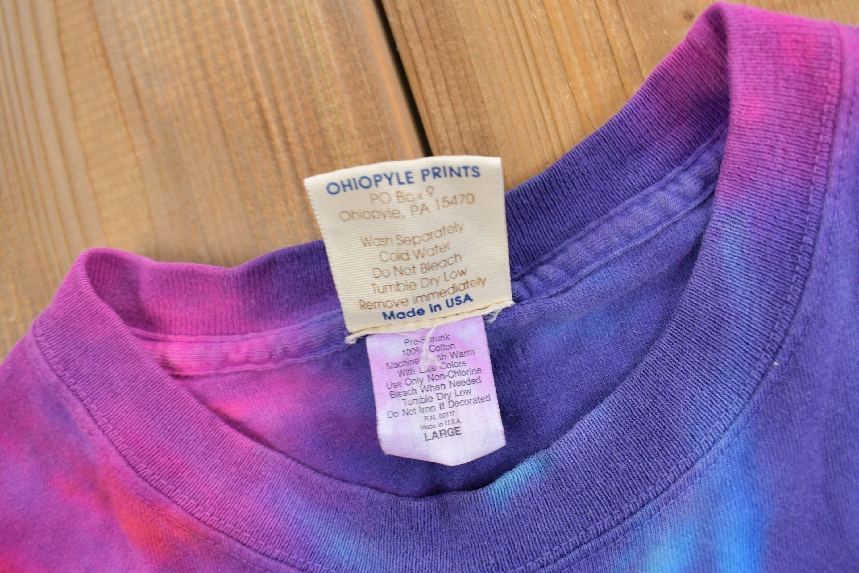 Vintage 1990s Rocky Mountain Adventures Tie Dye Souvenir T Shirt