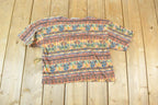 Vintage 1990s Forenza Coogi Style Print Single Stitch T-Shirt