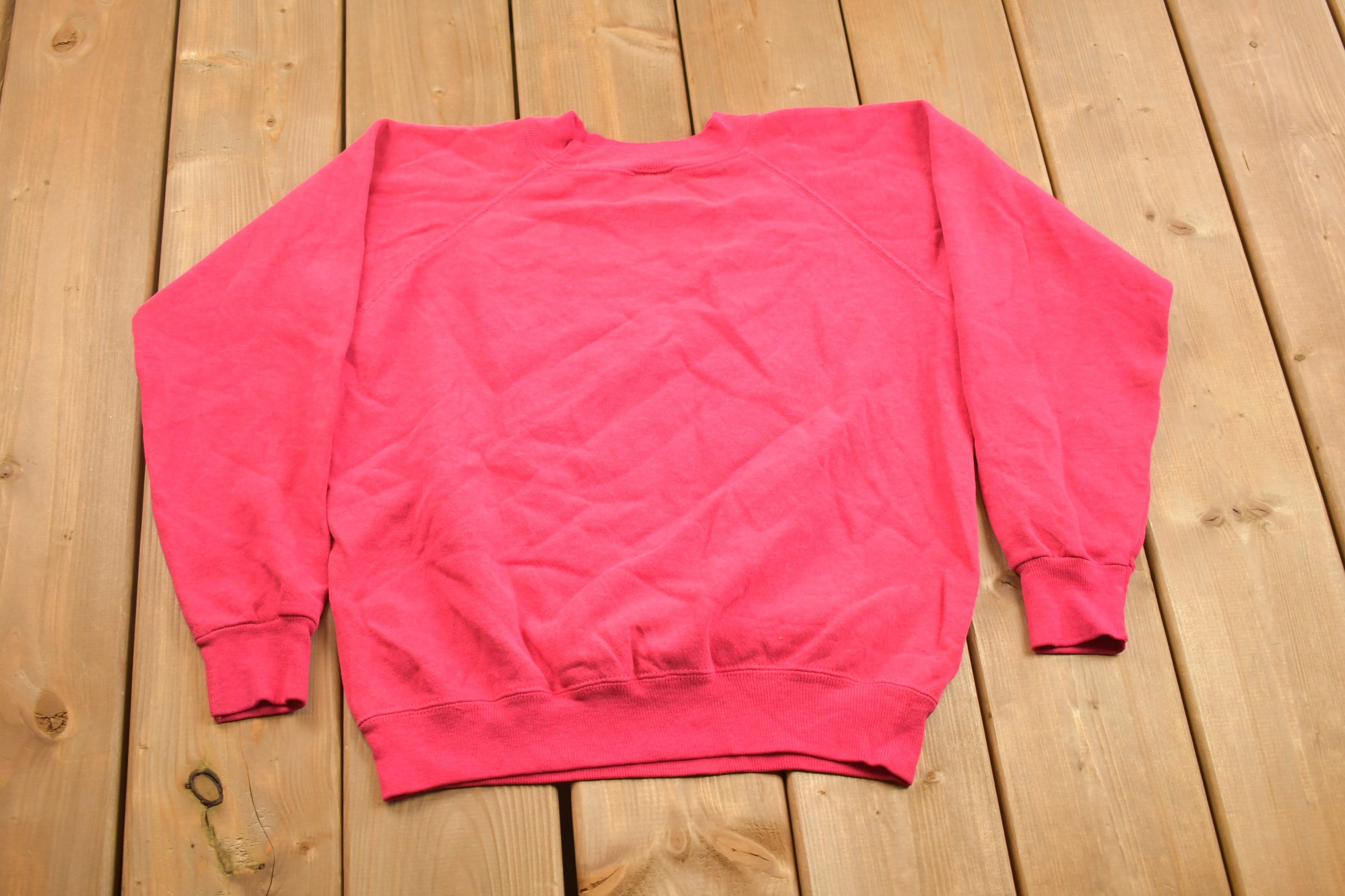 Vintage 1990s Blank Pink Crewneck Sweatshirt