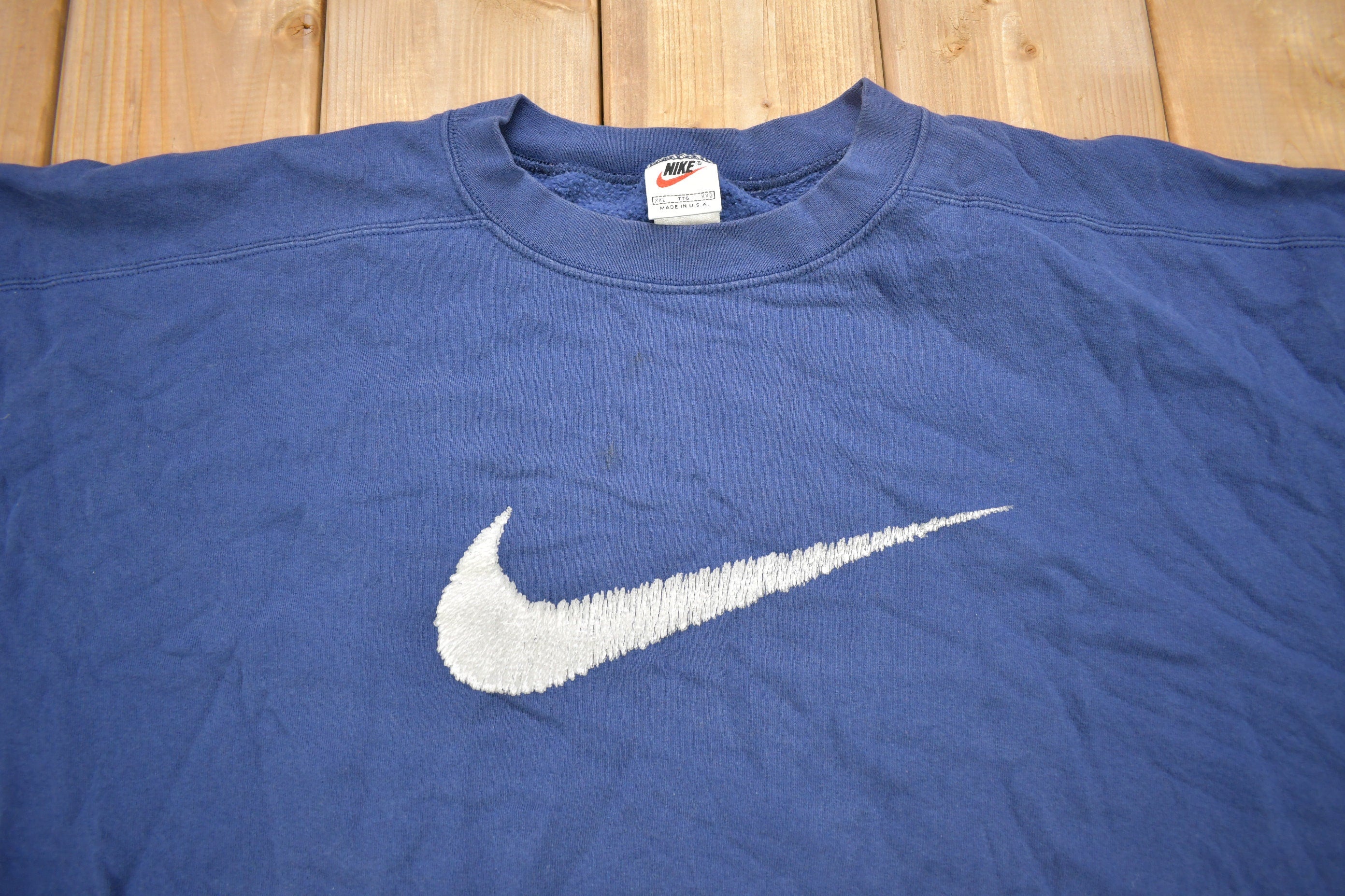 Vintage 1990s Nike Big Swoosh Graphic Crewneck Sweatshirt
