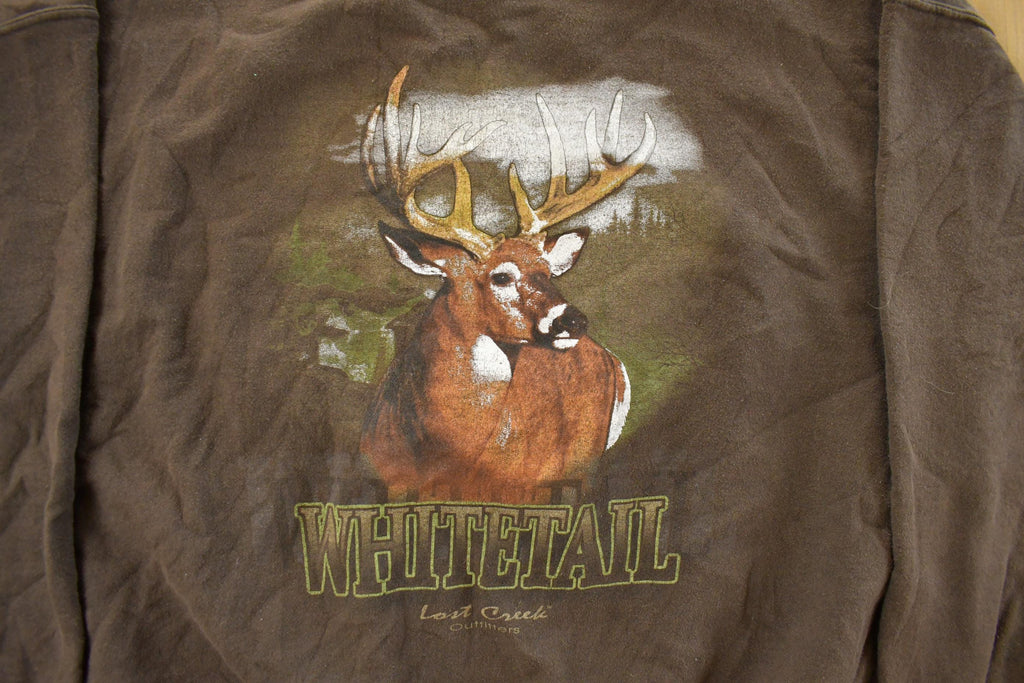 Vintage 2000s Whitetail Deer Outdoors Crewneck Sweatshirt Men's XL