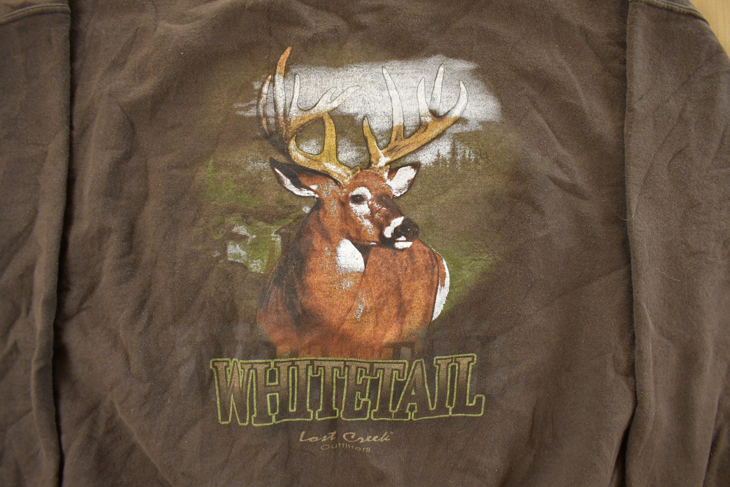 Vintage 2000s Whitetail Deer Outdoors Crewneck Sweatshirt Men's XL