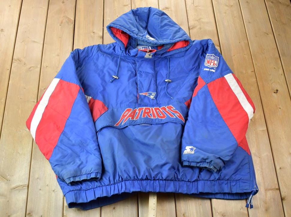 Vintage 1990s Starter New England Patriots Quarter Zip NFL Football Jacket