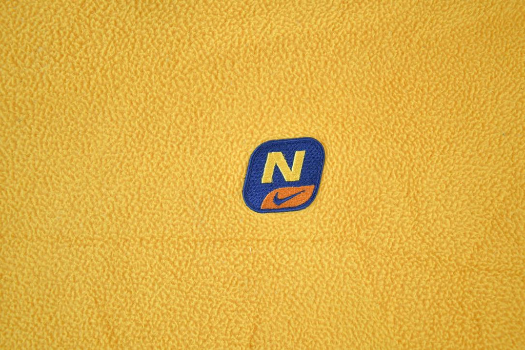 Vintage 1990s Nike Yellow Fleece Crew Neck Sweater