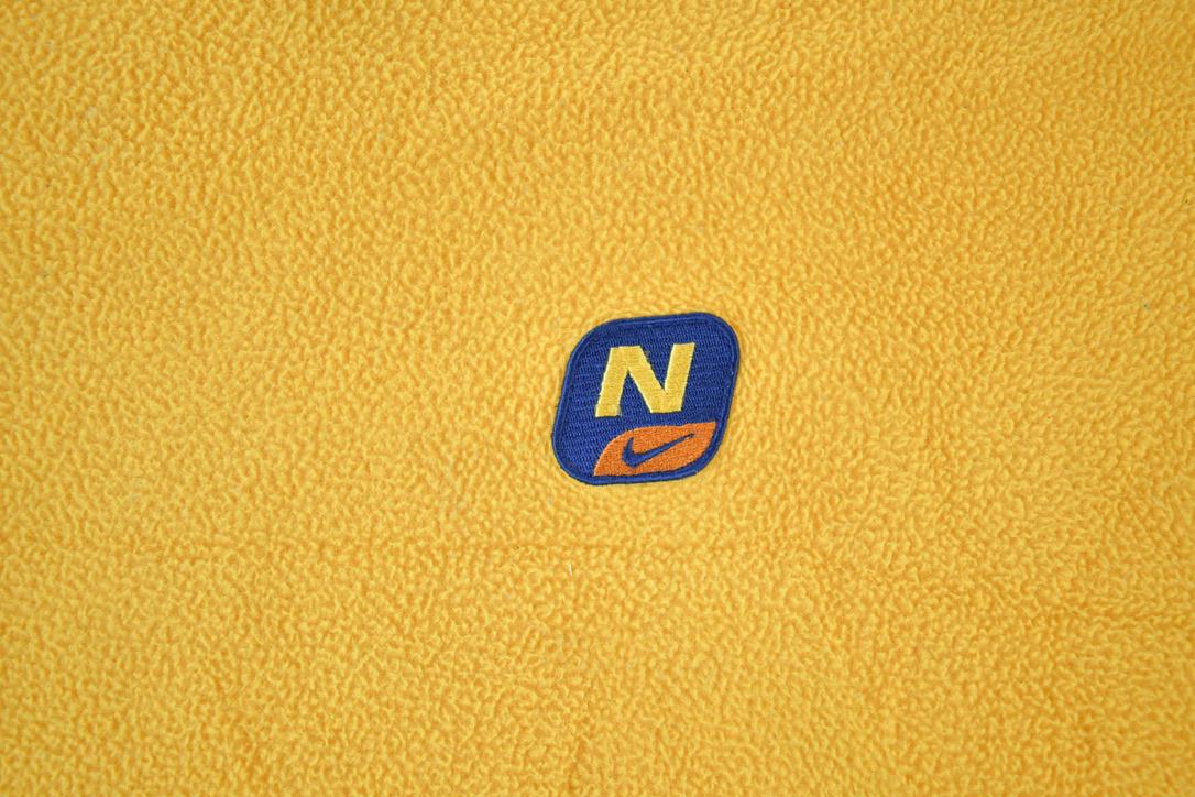 Vintage 1990s Nike Yellow Fleece Crew Neck Sweater