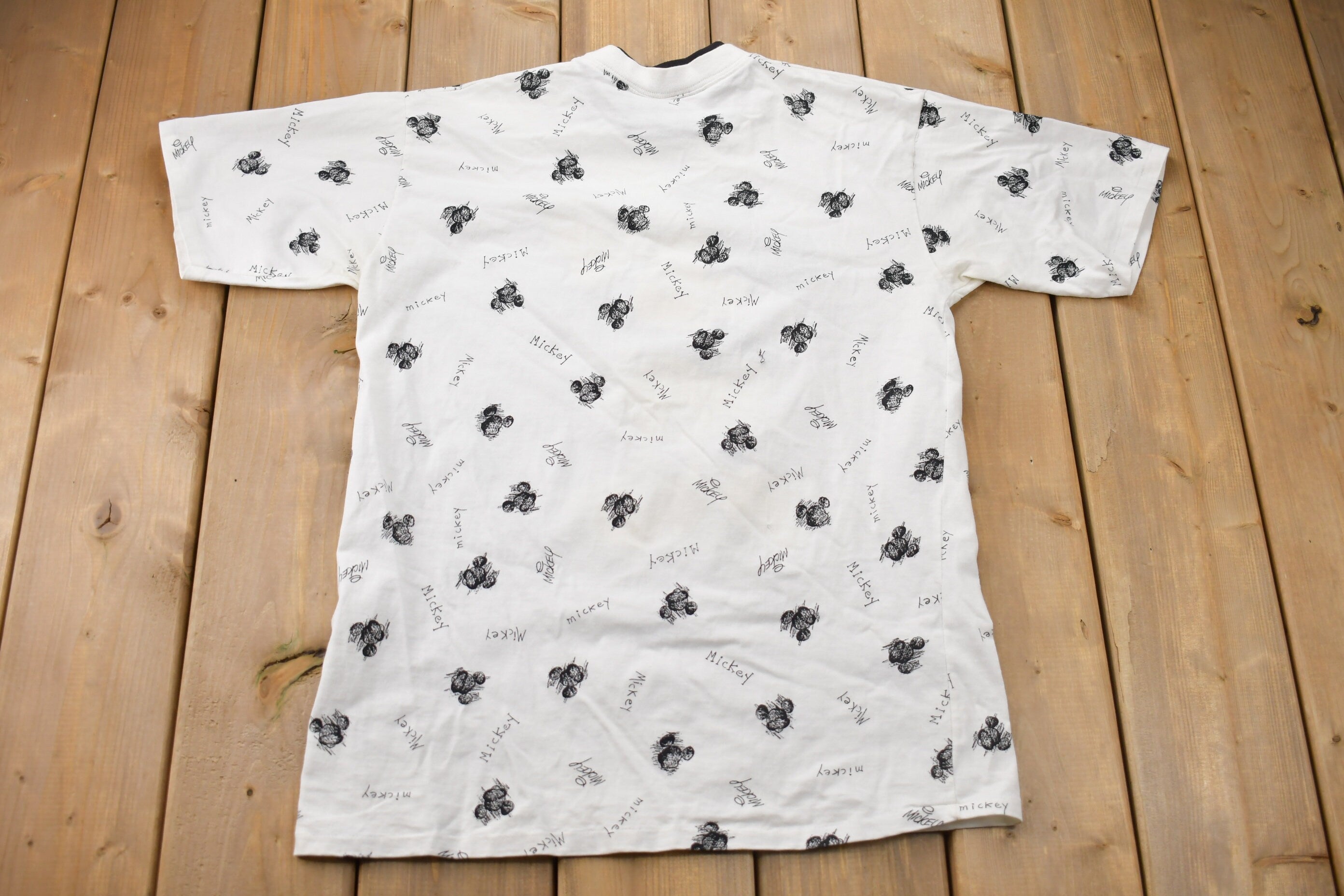 Vintage 1990s Disney Originals Mickey Mouse All Over Print T-Shirt