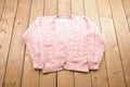 Vintage Pink Knitted Cardigan Sweater