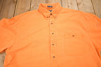 Vintage 1990s Abercrombie & Fitch Blank Orange Button Up Shirt