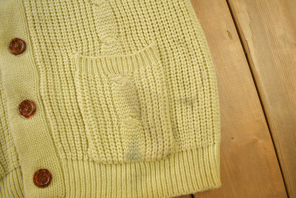 Vintage 1980s Gimbels Blank Acrylic Cardigan Sweater