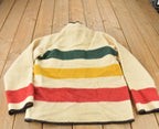 Vintage 1980s LANDS END 100% Wool Snap Button Sweater Made In USA Size Medium