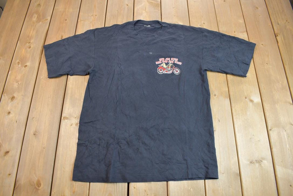 Vintage 1990s Bad Boys Ride Bad Toys Single Stitch Graphic T-Shirt