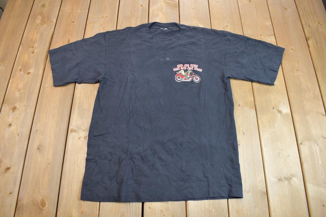 Vintage 1990s Bad Boys Ride Bad Toys Single Stitch Graphic T-Shirt