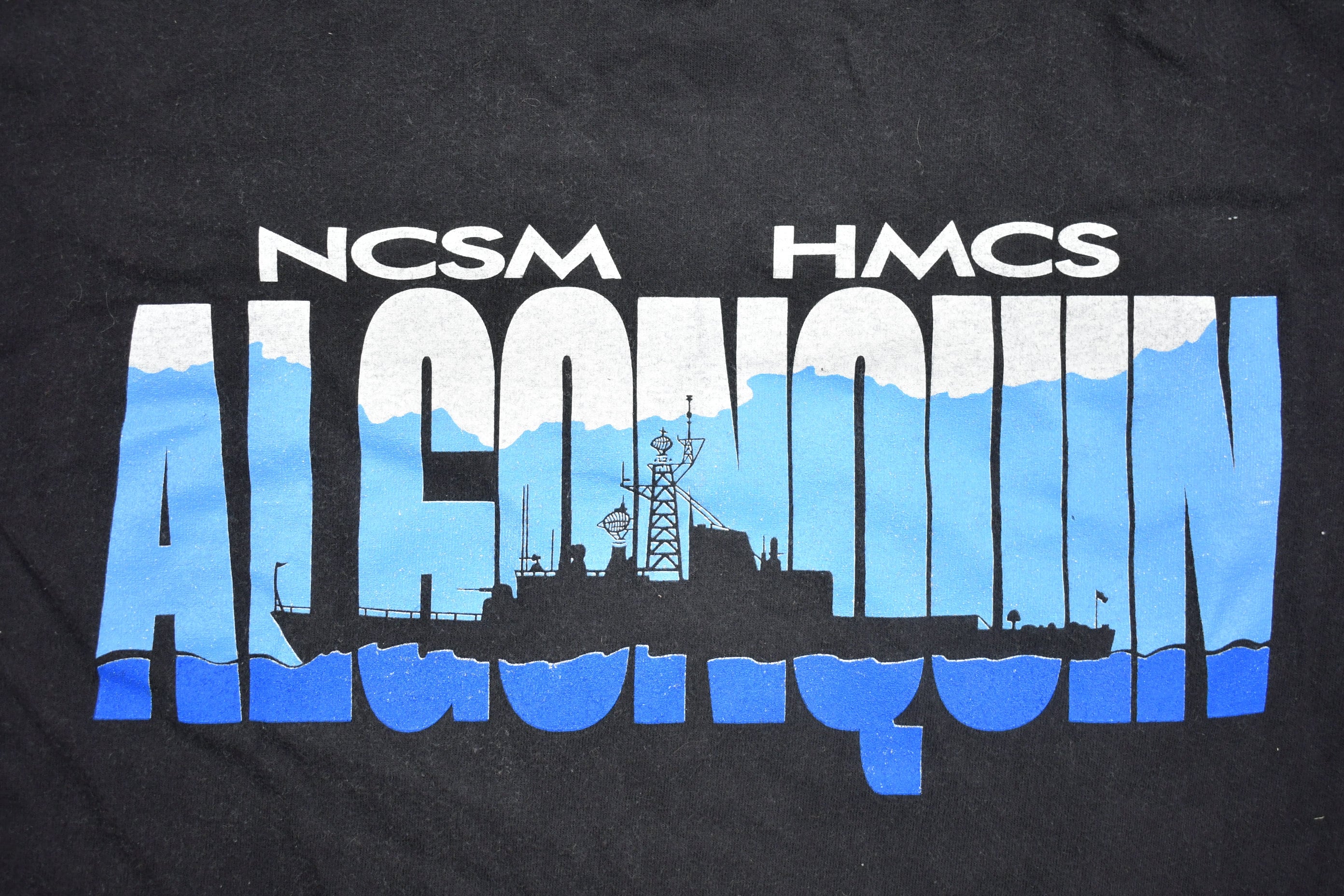 Vintage 1990s HMCS Algonquin Graphic T-Shirt  NCSM  Canadian Military  Single Stitch  90s Graphic Tee  Naval  Army  Naval Ship